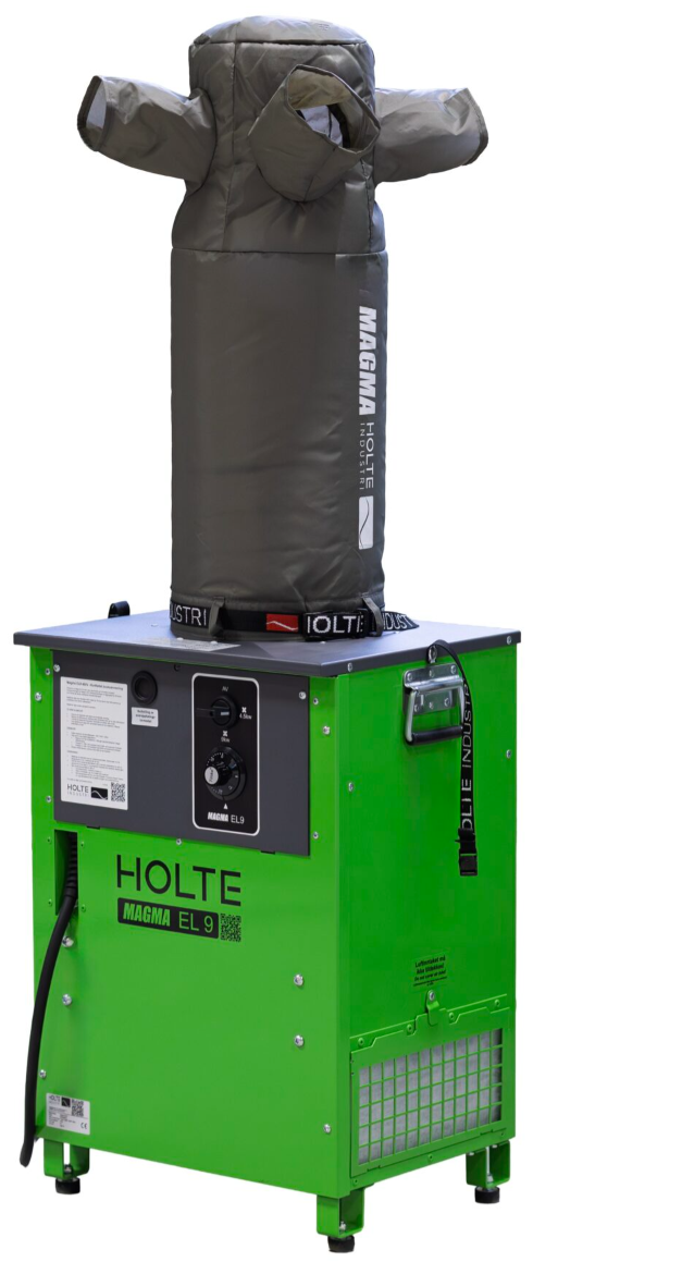 Varmeaggregat med luftfordeler 230V effekt < 10 kW